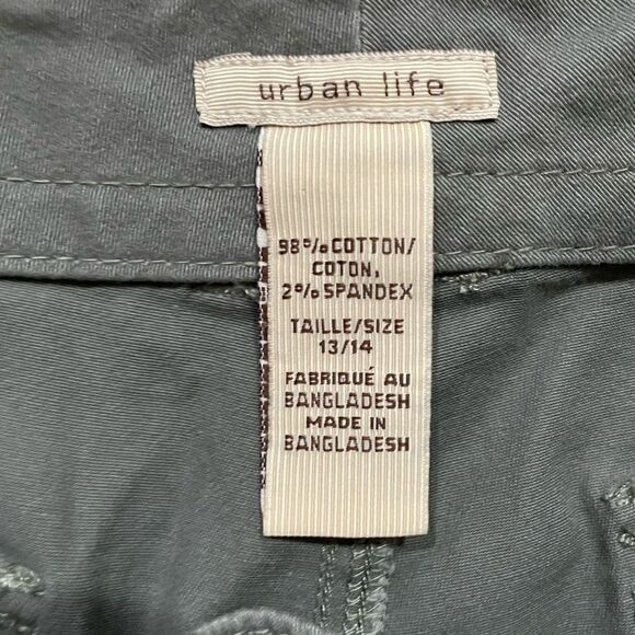 Urban Life Khaki Green Shorts - Size 13/14 - Picture 4 of 4